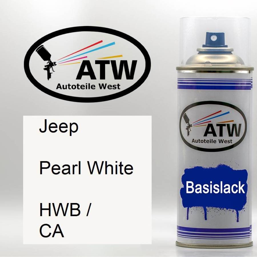 Jeep, Pearl White, HWB / CA: 400ml Sprühdose, von ATW Autoteile West.